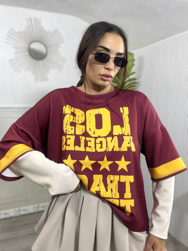 FELPA LOS ANGELES BICOLORE